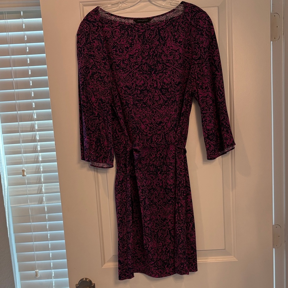 Banana Republic Purple Long Sleeve Dress